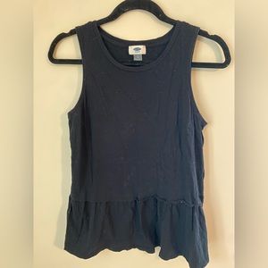 Black Old Navy peplum top.